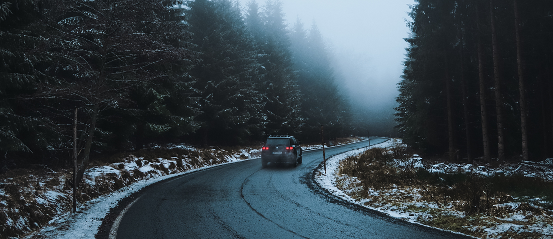 A car driving down a Czech forest road by Miroslav Škopek