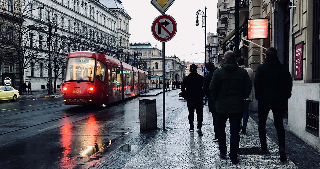 Tram in Prague by Nathan Rogers from Unsplash