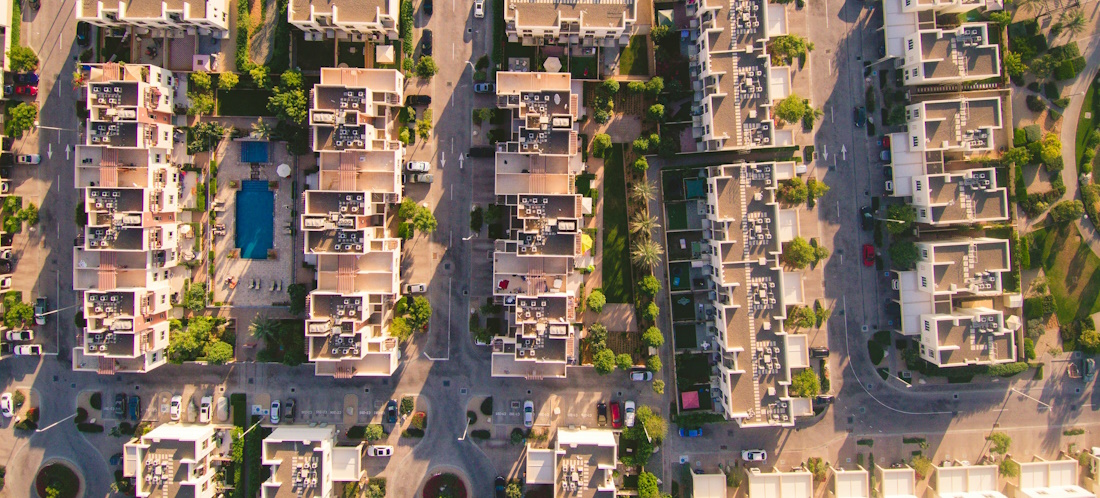 Aerial view of Al Ghadeer suburb