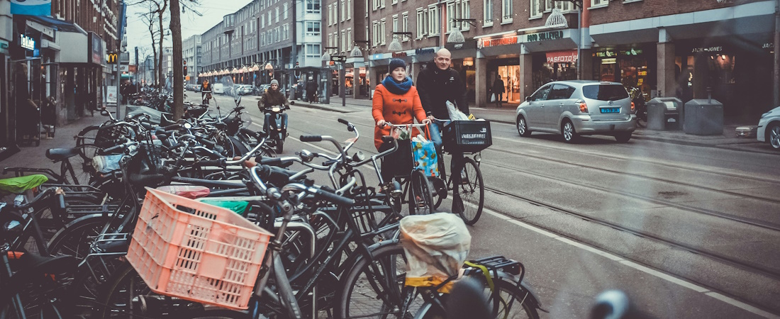 Cyclists and Bicycle Parking by Sávio Félix