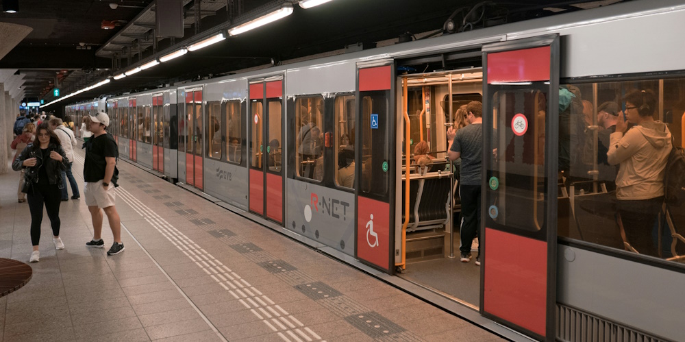 Waterlooplein Station in Amsterdam by Fons Heijnsbroek