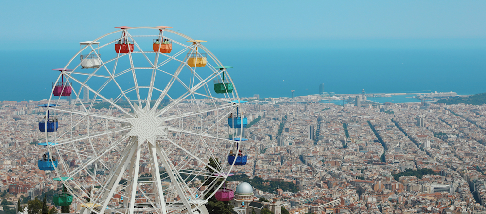 View of Barcelona from Tibidabo Amusement Park by Boris YUE on Unsplash