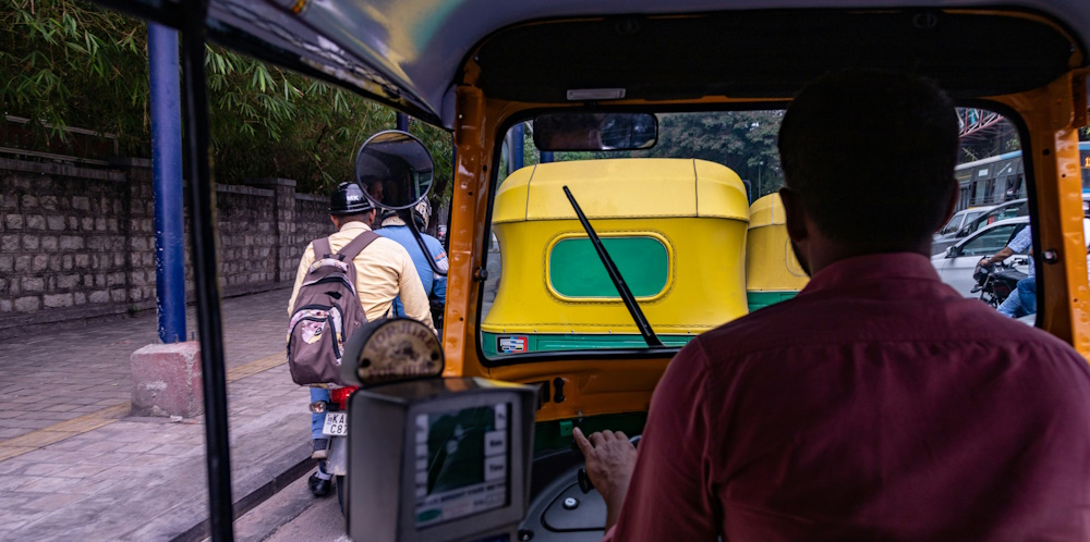 Inside an Auto Rickshaw by Bernd Dittrich