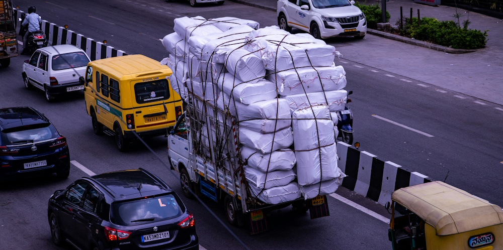 Loaded Truck in Bengaluru by Bernd Dittrich