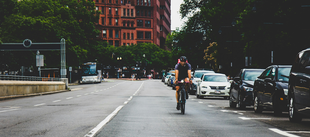 Cyclist in Boston by Yassine Khalfalli on Unsplash