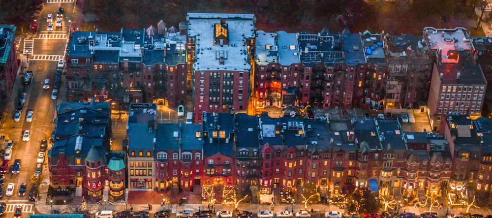 Aerial View of Boston Brownstones by Mohit Singh on Unsplash