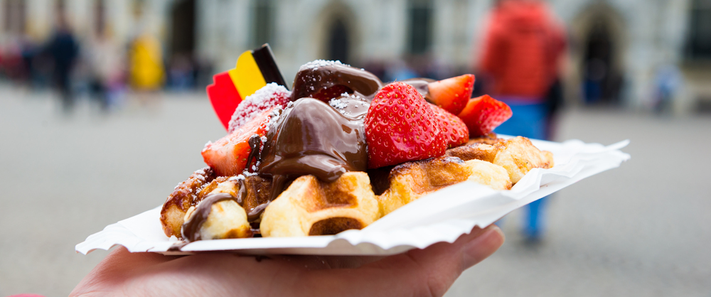 Traditional Belgian waffle