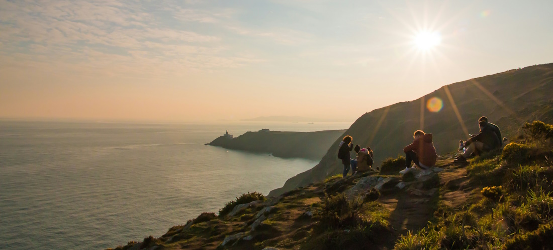 Hikers on the Howth Cliffs by Adam Markon
