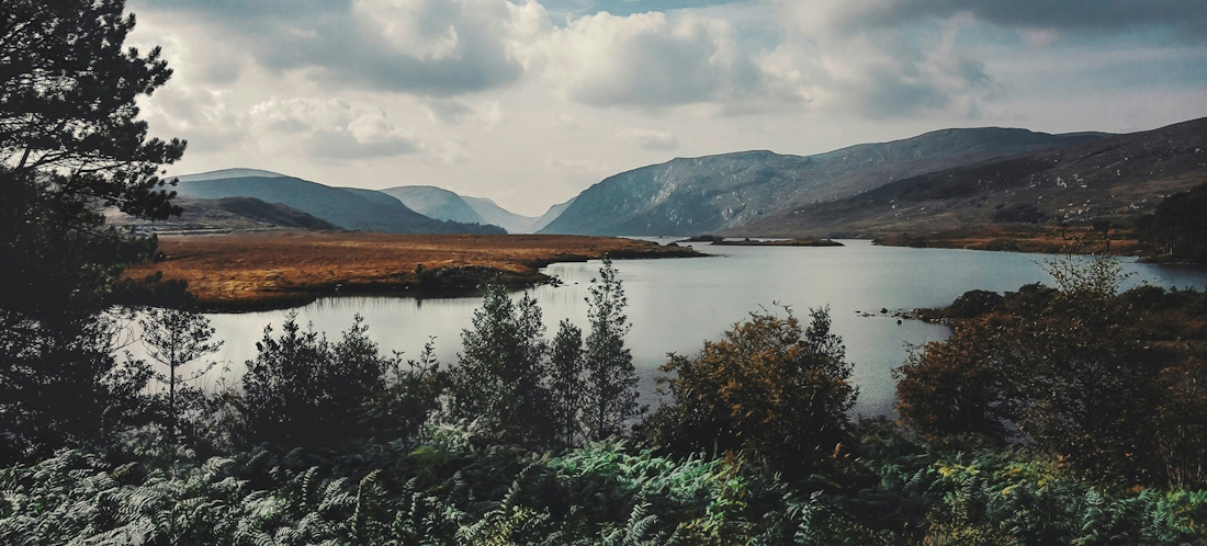 Looking out over Lough Beagh to the Glenveagh Mountains in County Donegal by K Mitch Hodge