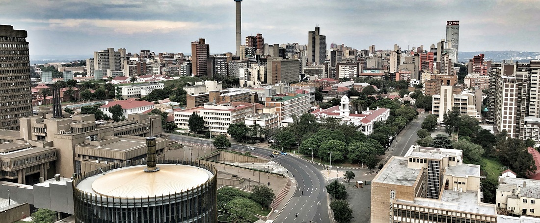 Ariel views of the Johannesburg city centre by Clodagh Da Paixao