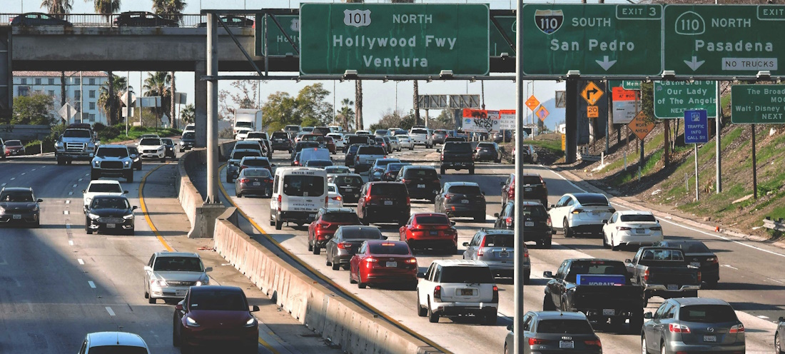 Traffic Jam on an LA freeway
