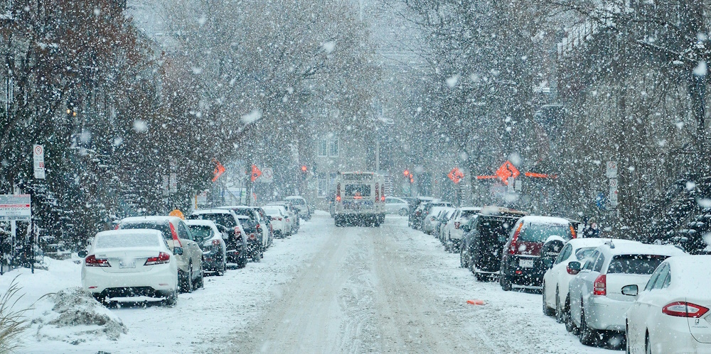 Snowy Road in Montreal by Joy Real