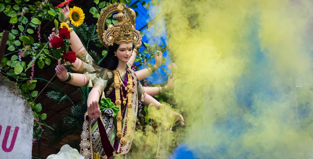 Maa Durga statue during Navrati in Mumbai by Sonika Agarwal