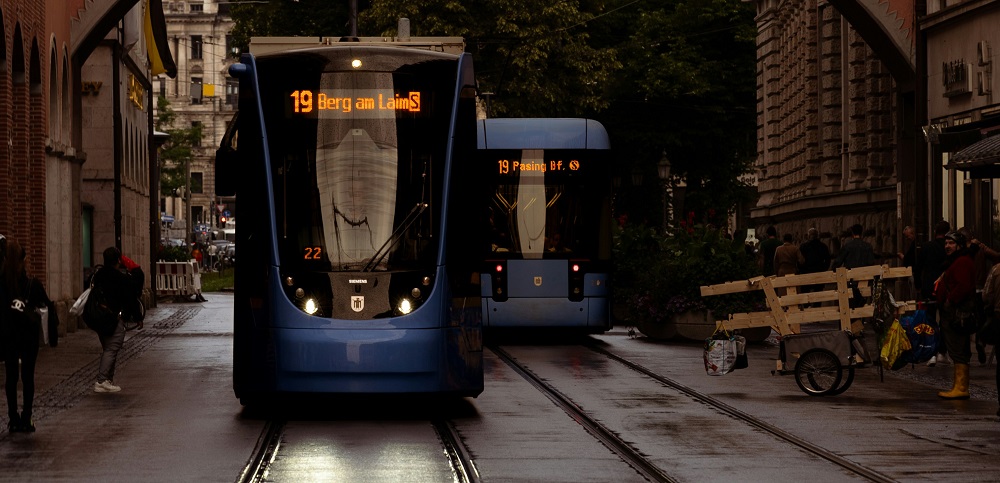 Tram in Munich by Bayern Lens 