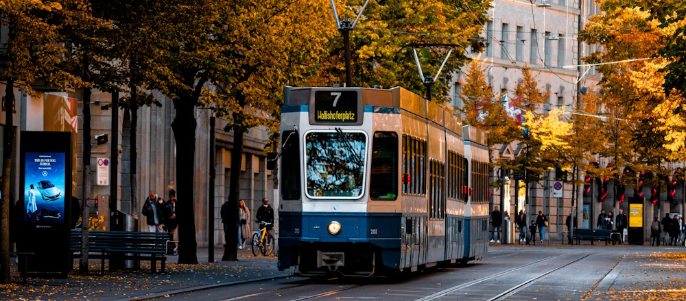 Tram in Zurich by Basit Abdul on Unsplash