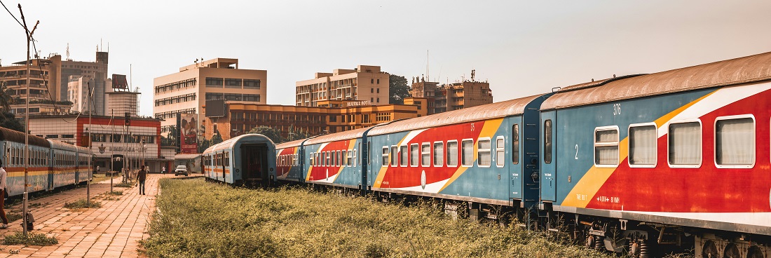 Passenger train in Kinshasa by Johnnathan Tshibangu