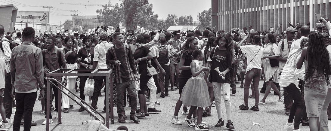 Protest in Kinshasa by Johnnathan Tshibangu from Unsplash.