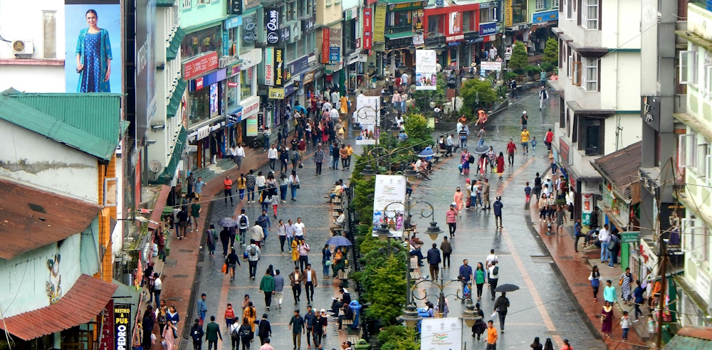 Pedestrians in Sikkim, India, by Dinesh Ratnakar