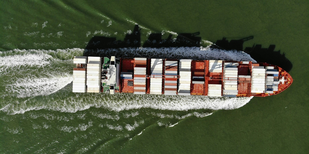 Container Ship in Terneuzen by Karel Vh