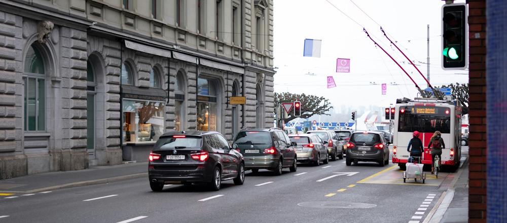 Traffic in Lucerne, Switzerland by Silvan Arnet