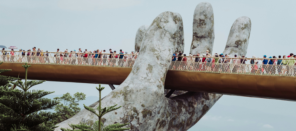 Golden Bridge on Ba Na Hills, Vietnam, by Andreea Popa on Unsplash