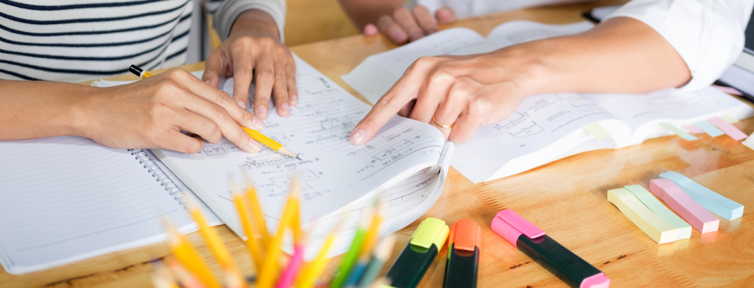 tutor helping student with homework