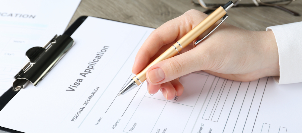 visa application paperwork